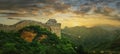 Sunset on the great wall of China,Jinshanling