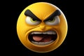 3D cartoon emoji showcasing a disgusted expression encapsulates a vivid array of emotions Royalty Free Stock Photo