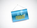 Its friday hanging banner illustration design