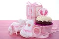 Its a Girl Baby Shower Cupcakes Royalty Free Stock Photo
