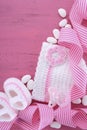 Its a Girl Baby Shower or Nursery background Royalty Free Stock Photo