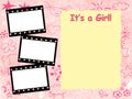 Its a girl framework template Royalty Free Stock Photo