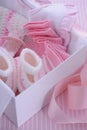 Its a Girl pink theme baby shower gift box Royalty Free Stock Photo