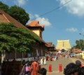 Image of nice and beautiful front road of Padmanavapuram Temple in South india