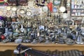 View of a vintage souvenir shop in Bukhara, Uzbekistan