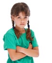 Its not nice when things dont go your way.... Studio portrait of a little girl looking sullen while standing with her