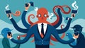 With its numerous tentacles the political octopus deftly controlled the media manipulating public opinion to its
