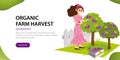 Its organic harvest time flat horizontal banner
