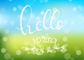 Its Spring Time. Hand-lettering typographic design on nature Royalty Free Stock Photo