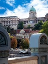 The Royal Palace of the Austro-Hungarian, Hapsburg Kings stands high above the city of Budapest in Hungary watching over the city Royalty Free Stock Photo