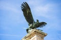 The Royal Palace of the Austro-Hungarian, Hapsburg Kings stands high above the city of Budapest in Hungary watching over the city Royalty Free Stock Photo