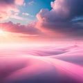 With its stunning light blue backdrop, white smoke trailing on the floor, and pink lighting. Generative Ai Royalty Free Stock Photo