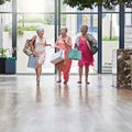 Its time to shop. Full length shot of a three senior women out on a shopping spree. Royalty Free Stock Photo