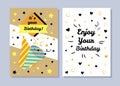 Its Your Birthday Postcards Vector Illustration
