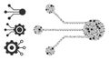Recursive Sensor Links Icon Self Mosaic Royalty Free Stock Photo