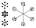 Recursive Net Structure Icon Self Composition Royalty Free Stock Photo