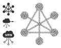 Fractal Network Nodes Icon Itself Collage Royalty Free Stock Photo