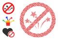 Recursion Stop Fireworks Icon Itself Composition Royalty Free Stock Photo