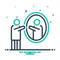Mix icon for Itself, ourselves and mirror Royalty Free Stock Photo