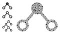 Fractal Links Icon Self Collage Royalty Free Stock Photo