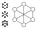 Fractal Net Nodes Icon Itself Collage Royalty Free Stock Photo
