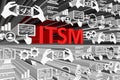 ITSM concept blurred background 3d Royalty Free Stock Photo
