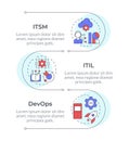 ITSM framework methodologies infographic vertical sequence Royalty Free Stock Photo