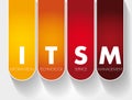 ITSM - Information Technology Service Management acronym, business concept background