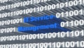 ITSM Information Technology Service Management concept - blue lettering integrated into white digits of the binary code Royalty Free Stock Photo