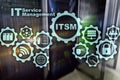 ITSM. IT Service Management. Concept for information technology service management on supercomputer background Royalty Free Stock Photo