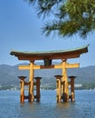 Itsukushima Miyajima Torii, floating gates Royalty Free Stock Photo
