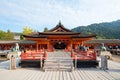 Itsukushima Shinto Shrine complex in Miyajima Island