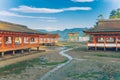 Itsukushima Shinto Shrine, one of the world heritages: The floating gate in Hiroshima, Japan Royalty Free Stock Photo