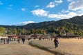 Itsukushima Shrine on Miyajima island during New Year Japanese Hatsumode holiday