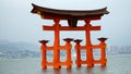 Itsukushima Shrine Torii Gate at Miyajima in Hiroshima Royalty Free Stock Photo