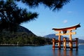 Itsukushima Torii Gate with landscape