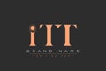 ITT abstract letter logo design Royalty Free Stock Photo