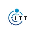 ITT letter technology logo design on white background. ITT creative initials letter IT logo concept. ITT letter design Royalty Free Stock Photo