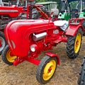 Historical red tractor Porsche junior diesel