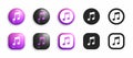 ITunes Modern 3D And Flat Icons Set Vector