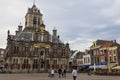 ÃÂ¡ity Delft, Holland. Historical city center. Town Hall on th