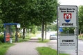 Thanks for your visit or goodbye signage at Itzehoe-Edendorf Dwerweg bus stop in Schenefelder Chaussee