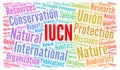 IUCN word cloud concept Royalty Free Stock Photo