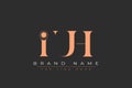 IUH abstract letter logo design Royalty Free Stock Photo