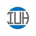 IUH letter logo design on white background. IUH creative initials circle logo concept. IUH letter design Royalty Free Stock Photo