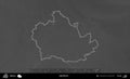 Iuje District outlined, Belarus. Grayscale Royalty Free Stock Photo