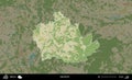 Iuje District highlighted, Belarus. Topographic Humanitarian Royalty Free Stock Photo