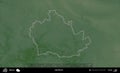 Iuje District outlined, Belarus. Physical Royalty Free Stock Photo