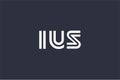 IUS Creative Unique Modern Letter Logo Design. Elegant Monogram Logo Design with Decorative Elements and Typography Royalty Free Stock Photo
