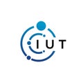 IUT letter technology logo design on white background. IUT creative initials letter IT logo concept. IUT letter design